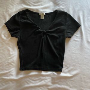Black crop top , size small